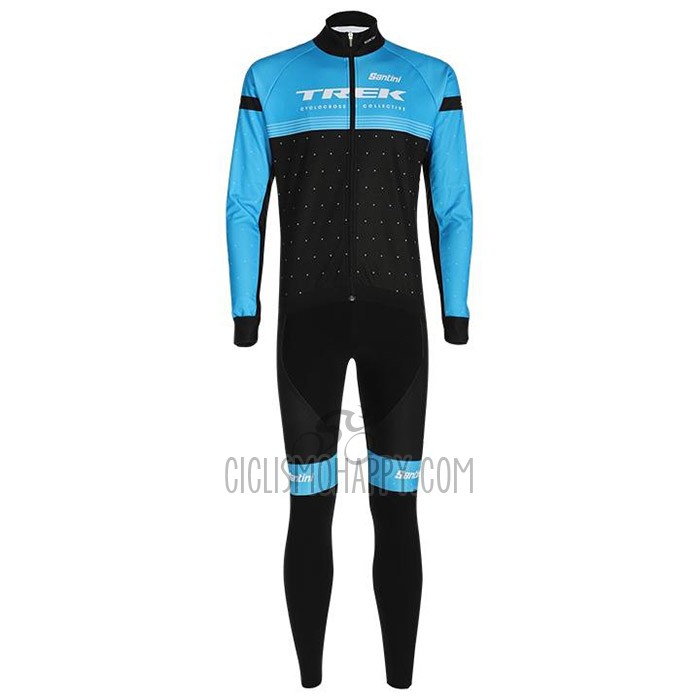 Trek Cycling Jersey Bib Tight 2020 Long Sleeve Black Blue